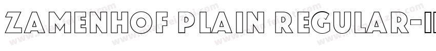 Zamenhof Plain Regular字体转换